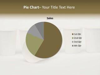 A Group Of White Cups Sitting Next To Each Other PowerPoint Template