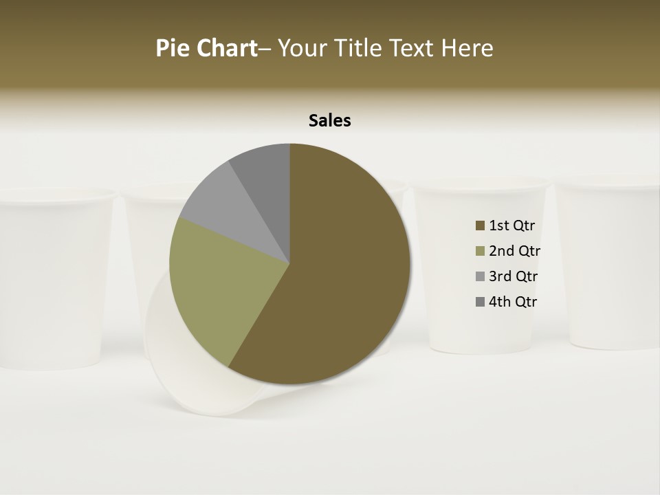 A Group Of White Cups Sitting Next To Each Other PowerPoint Template