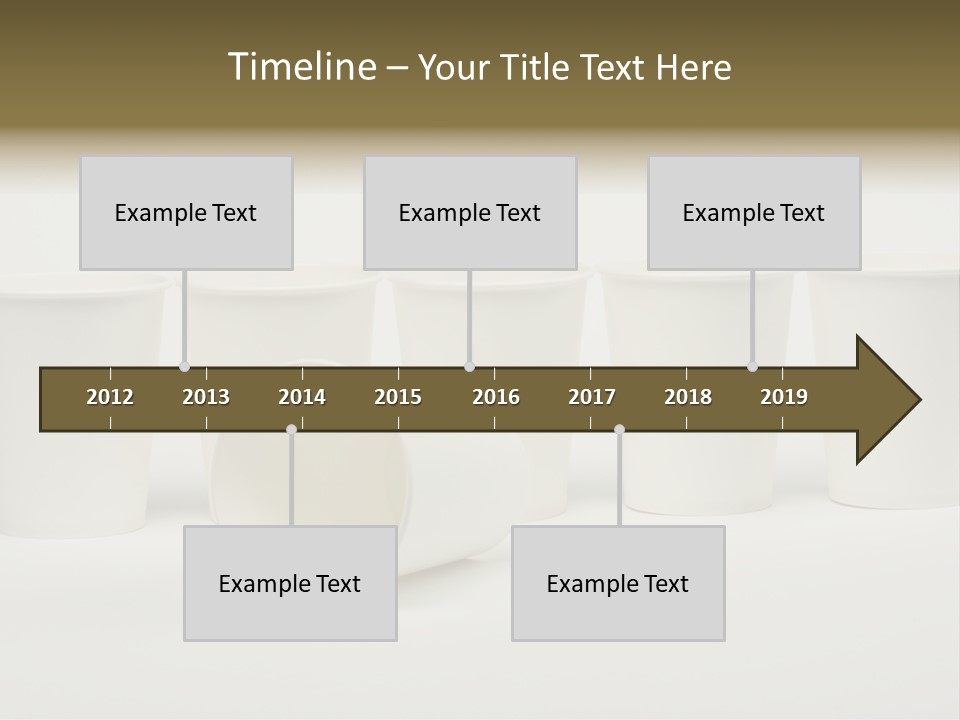 A Group Of White Cups Sitting Next To Each Other PowerPoint Template