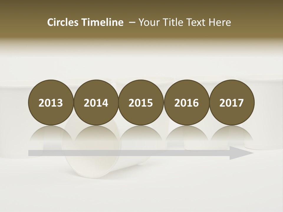 A Group Of White Cups Sitting Next To Each Other PowerPoint Template