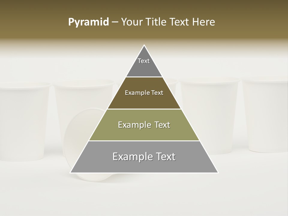 A Group Of White Cups Sitting Next To Each Other PowerPoint Template