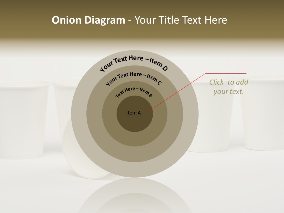 A Group Of White Cups Sitting Next To Each Other PowerPoint Template