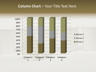 A Group Of White Cups Sitting Next To Each Other PowerPoint Template