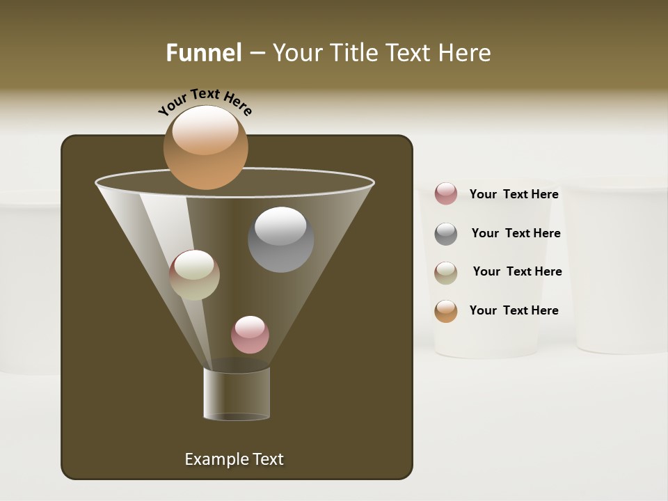A Group Of White Cups Sitting Next To Each Other PowerPoint Template