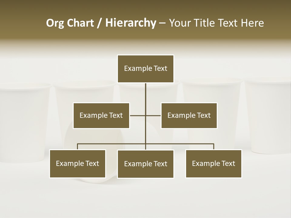 A Group Of White Cups Sitting Next To Each Other PowerPoint Template