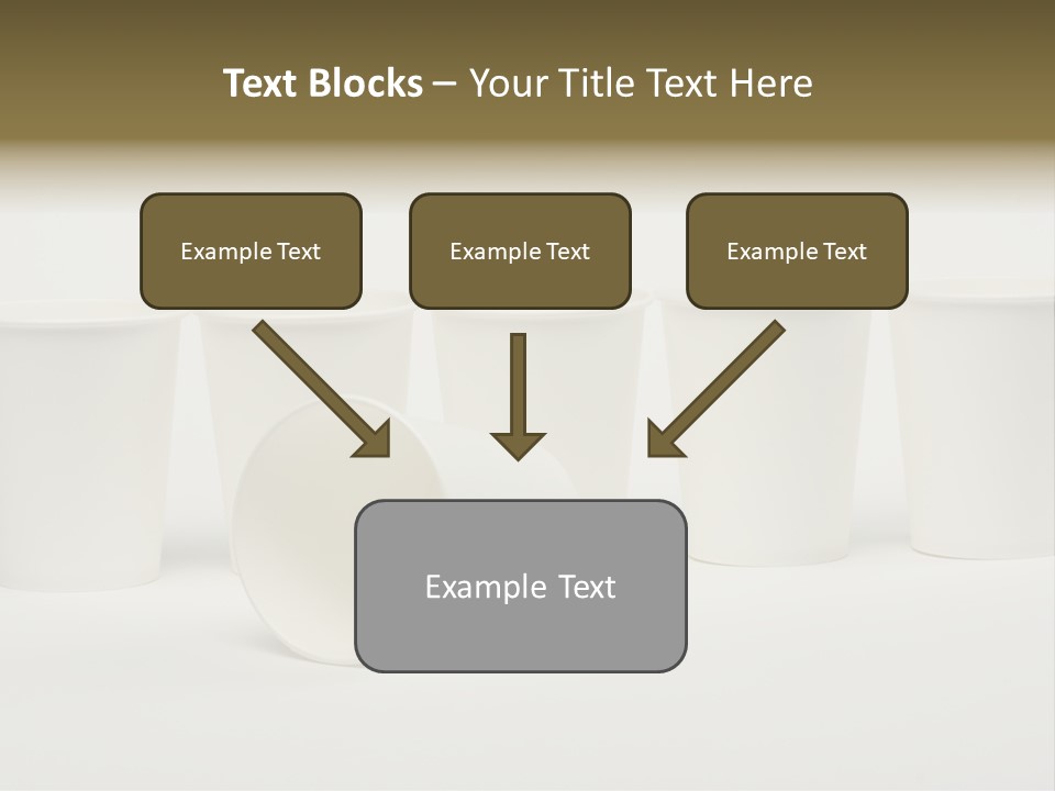 A Group Of White Cups Sitting Next To Each Other PowerPoint Template