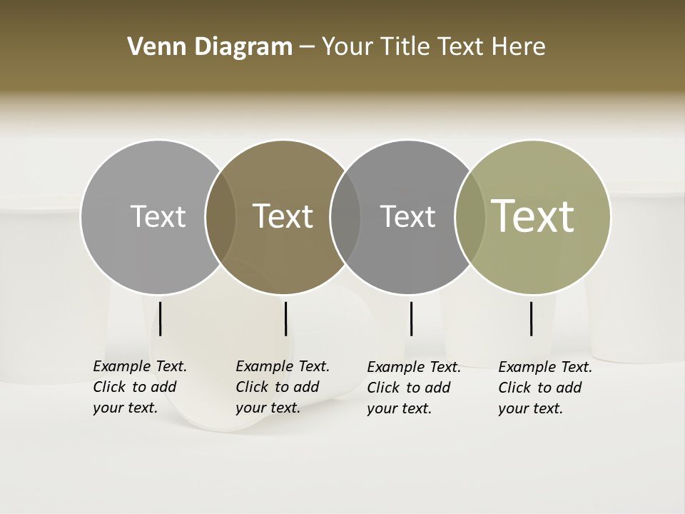 A Group Of White Cups Sitting Next To Each Other PowerPoint Template