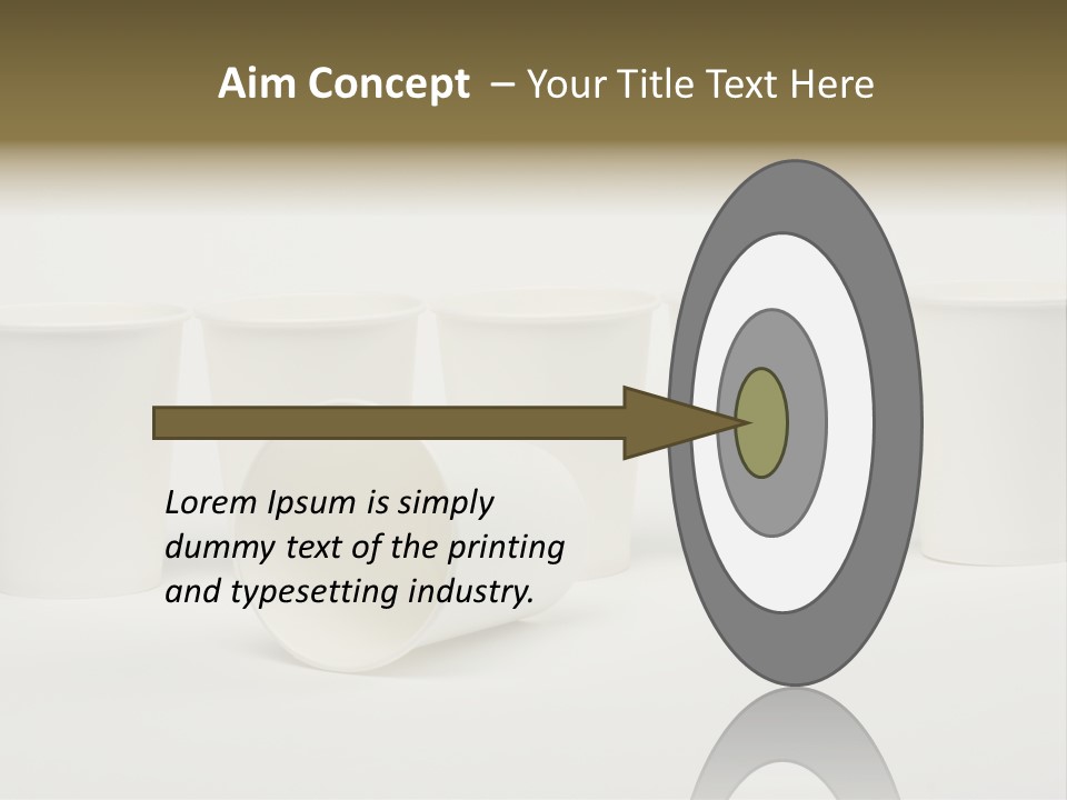 A Group Of White Cups Sitting Next To Each Other PowerPoint Template