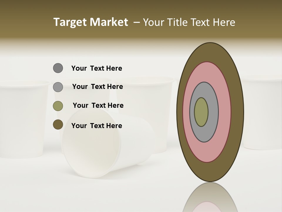 A Group Of White Cups Sitting Next To Each Other PowerPoint Template