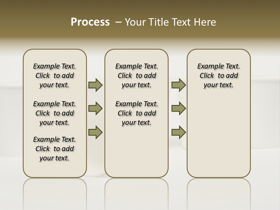 A Group Of White Cups Sitting Next To Each Other PowerPoint Template