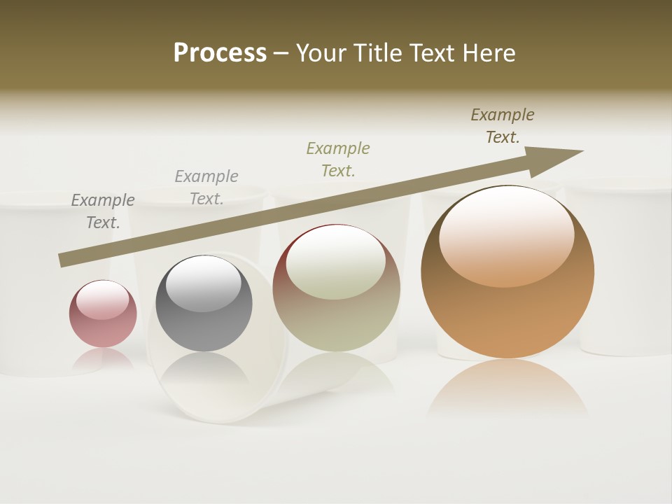 A Group Of White Cups Sitting Next To Each Other PowerPoint Template