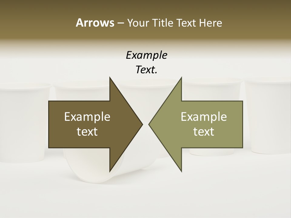 A Group Of White Cups Sitting Next To Each Other PowerPoint Template