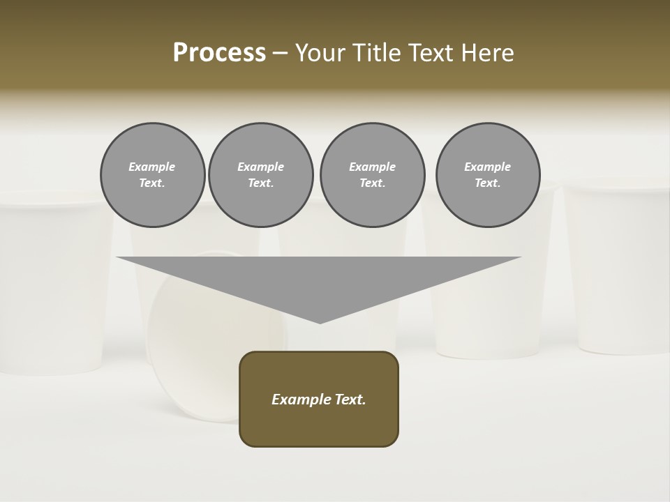 A Group Of White Cups Sitting Next To Each Other PowerPoint Template