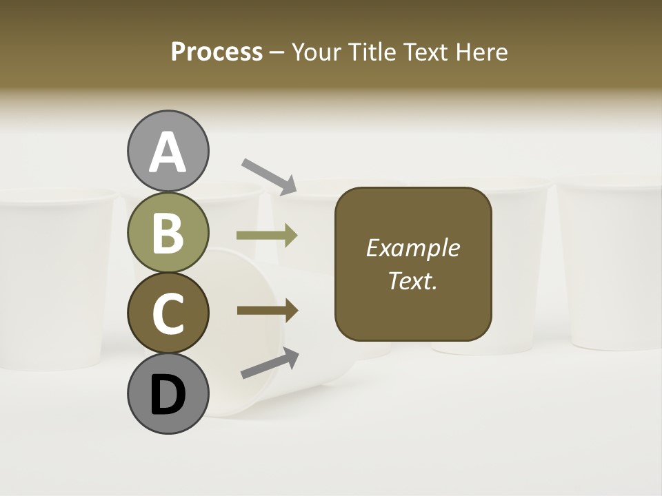 A Group Of White Cups Sitting Next To Each Other PowerPoint Template