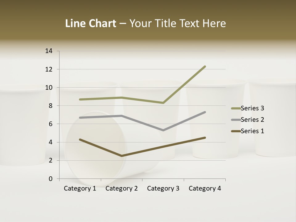 A Group Of White Cups Sitting Next To Each Other PowerPoint Template