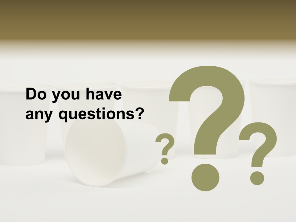 A Group Of White Cups Sitting Next To Each Other PowerPoint Template