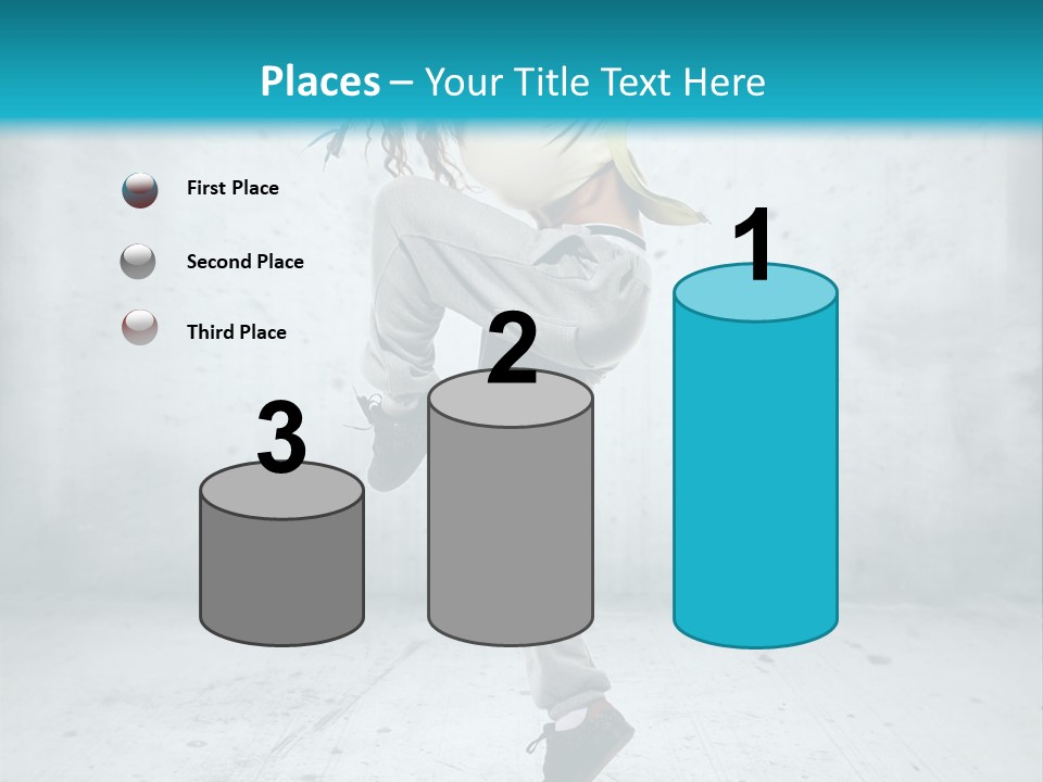 A Woman Is Doing A Dance Move In The Air PowerPoint Template