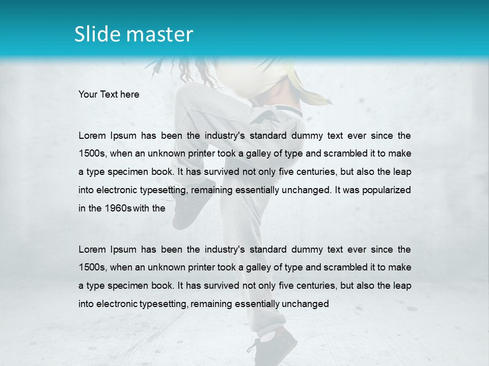 A Woman Is Doing A Dance Move In The Air PowerPoint Template