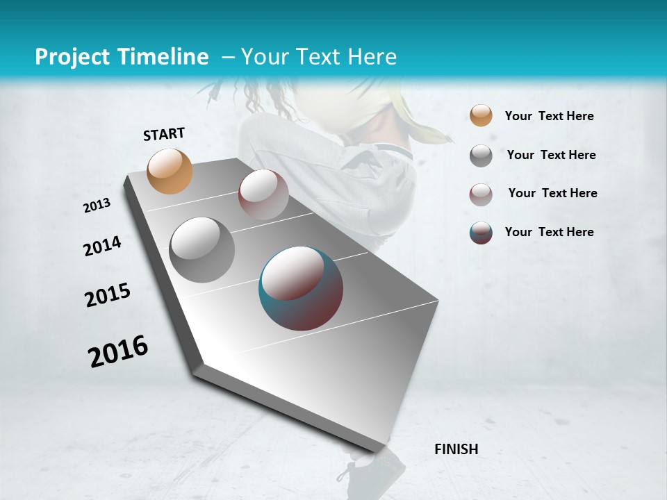 A Woman Is Doing A Dance Move In The Air PowerPoint Template