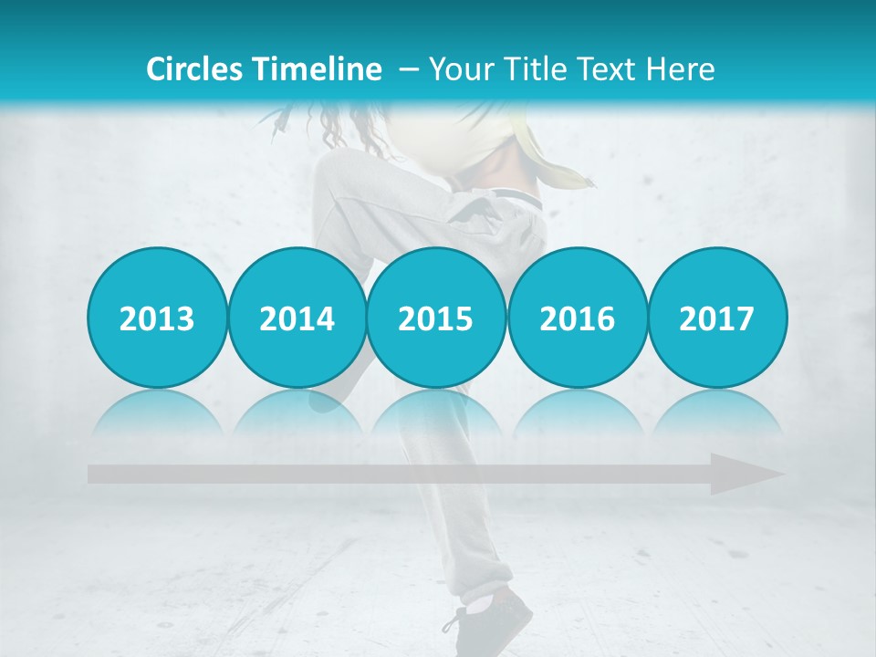 A Woman Is Doing A Dance Move In The Air PowerPoint Template
