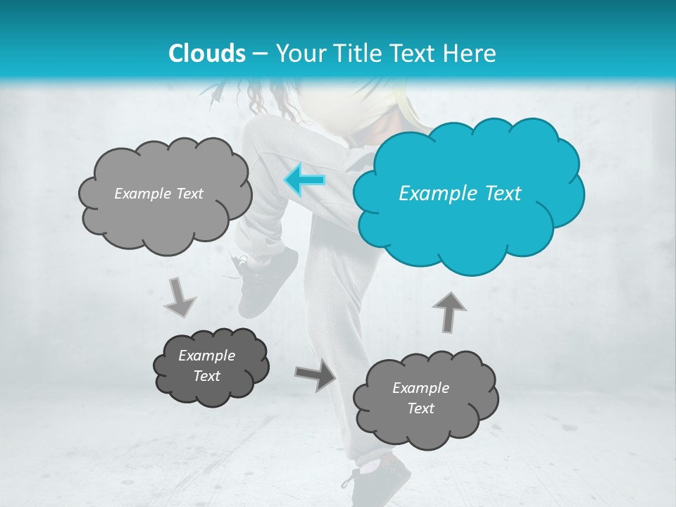 A Woman Is Doing A Dance Move In The Air PowerPoint Template