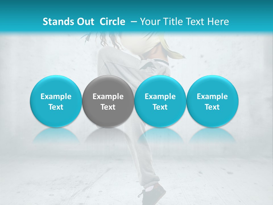 A Woman Is Doing A Dance Move In The Air PowerPoint Template
