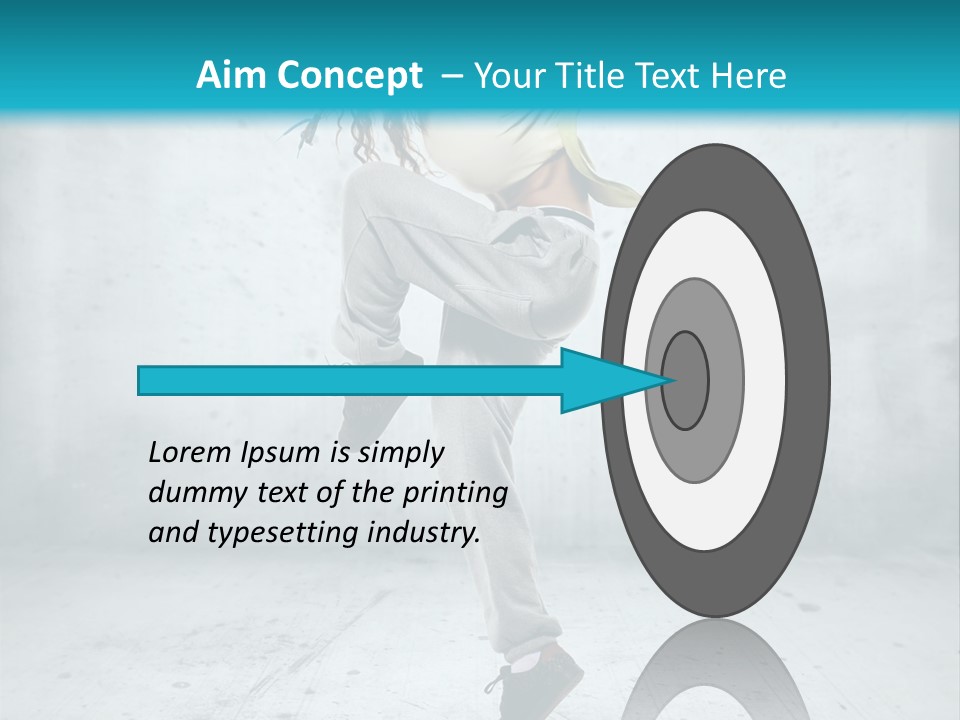 A Woman Is Doing A Dance Move In The Air PowerPoint Template
