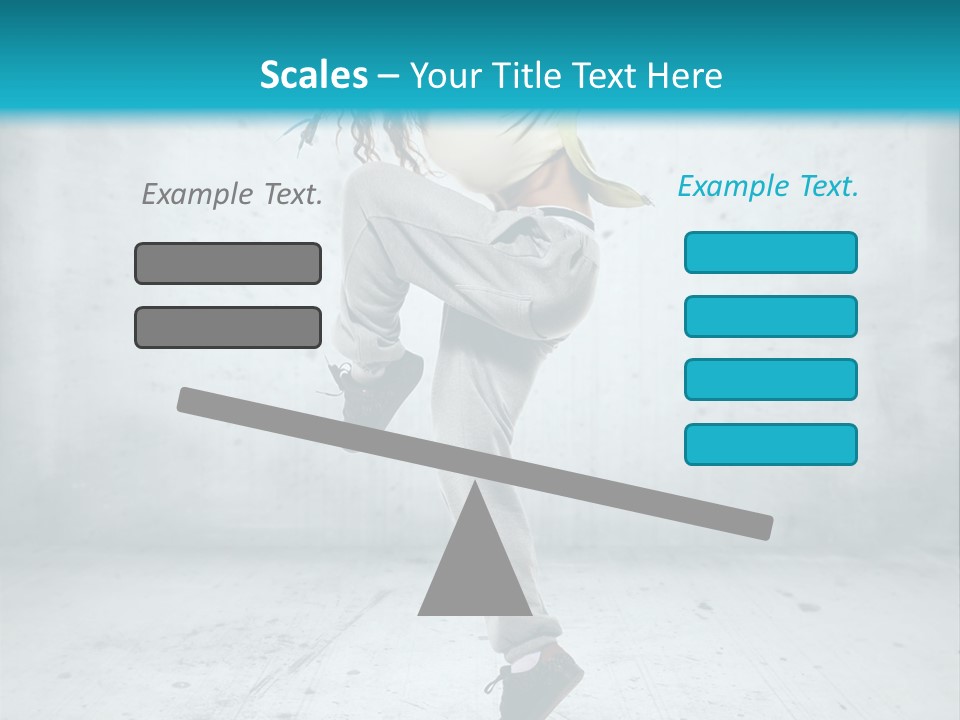 A Woman Is Doing A Dance Move In The Air PowerPoint Template