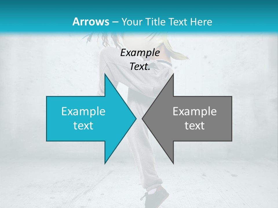 A Woman Is Doing A Dance Move In The Air PowerPoint Template