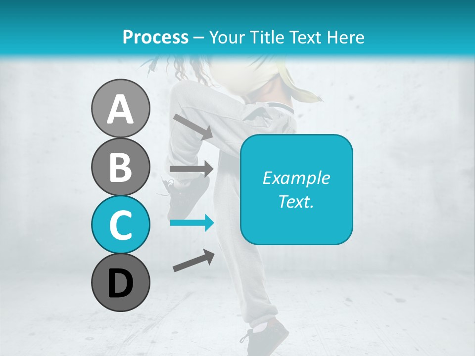 A Woman Is Doing A Dance Move In The Air PowerPoint Template