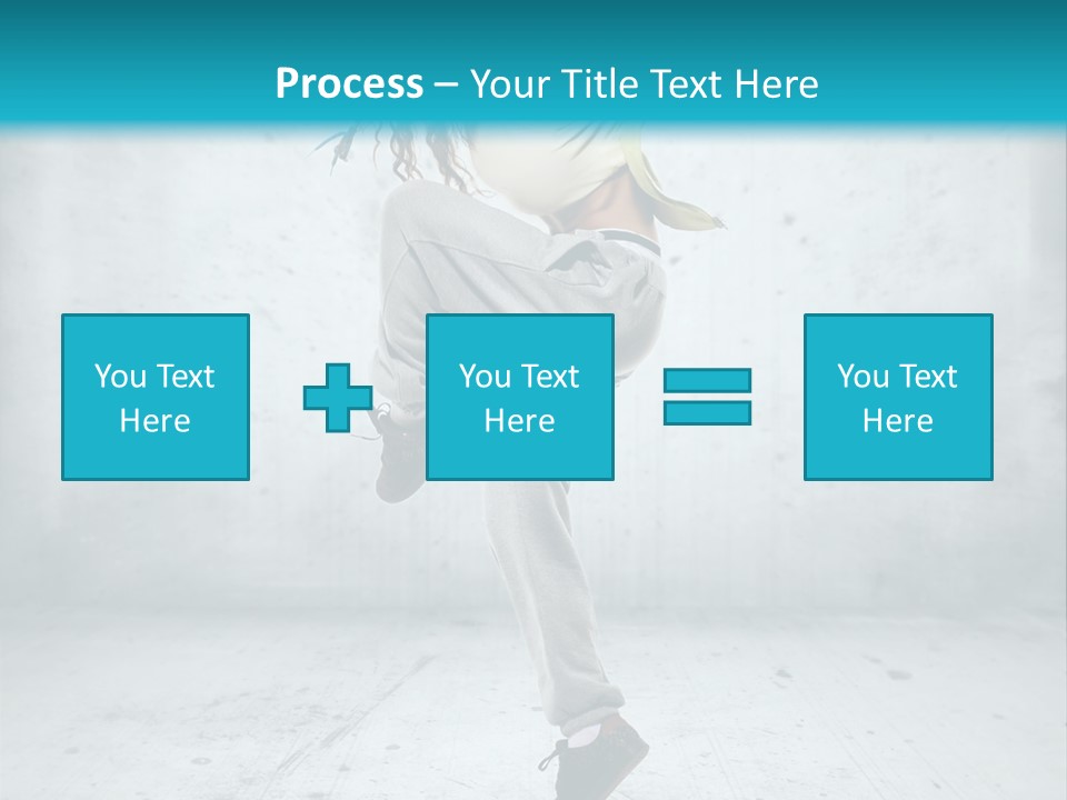 A Woman Is Doing A Dance Move In The Air PowerPoint Template