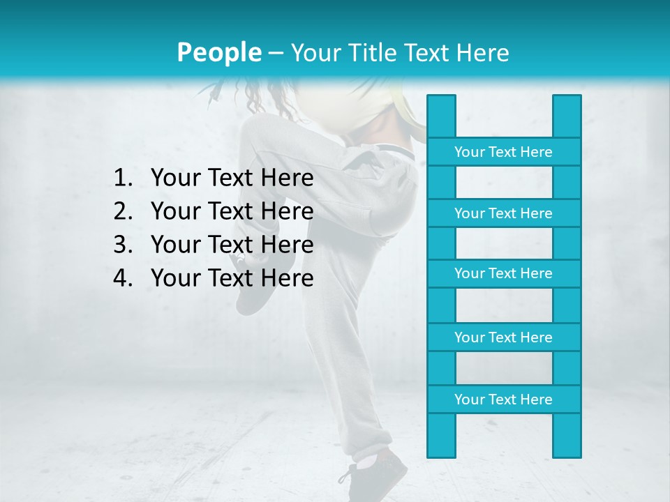 A Woman Is Doing A Dance Move In The Air PowerPoint Template