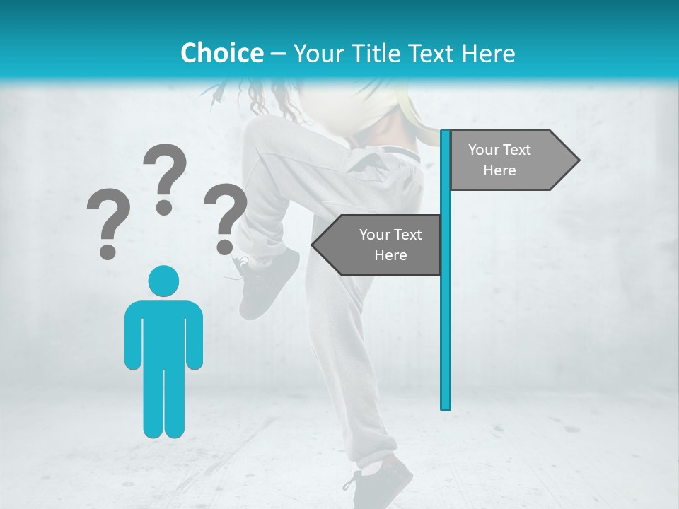 A Woman Is Doing A Dance Move In The Air PowerPoint Template