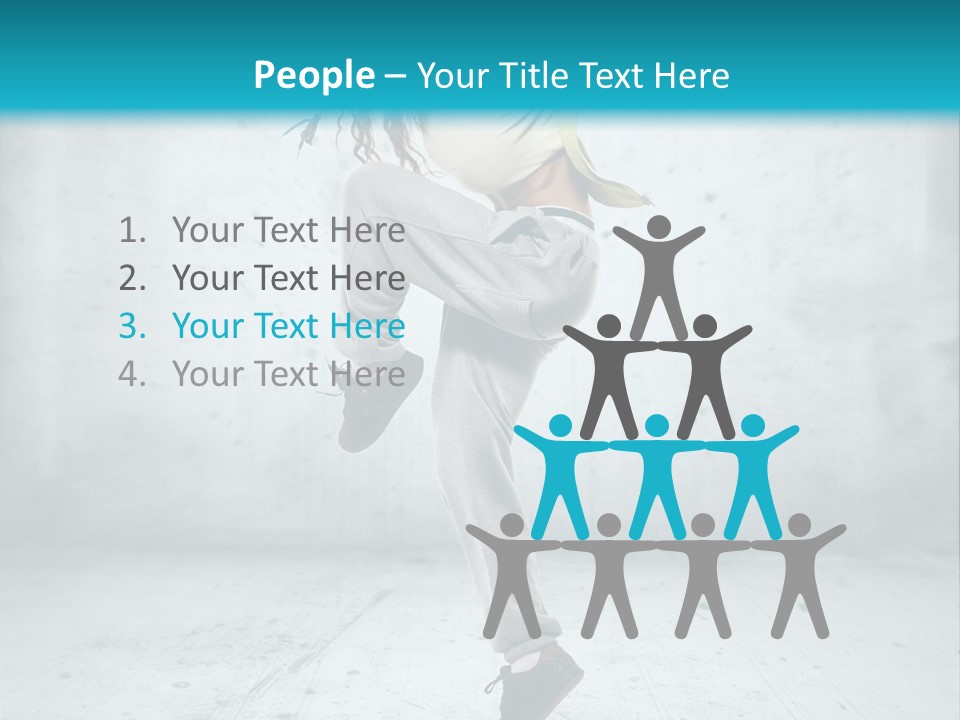 A Woman Is Doing A Dance Move In The Air PowerPoint Template
