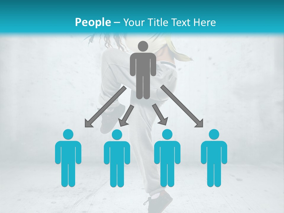 A Woman Is Doing A Dance Move In The Air PowerPoint Template