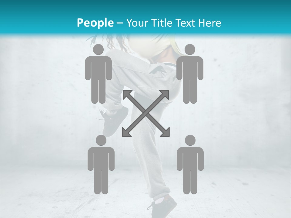 A Woman Is Doing A Dance Move In The Air PowerPoint Template