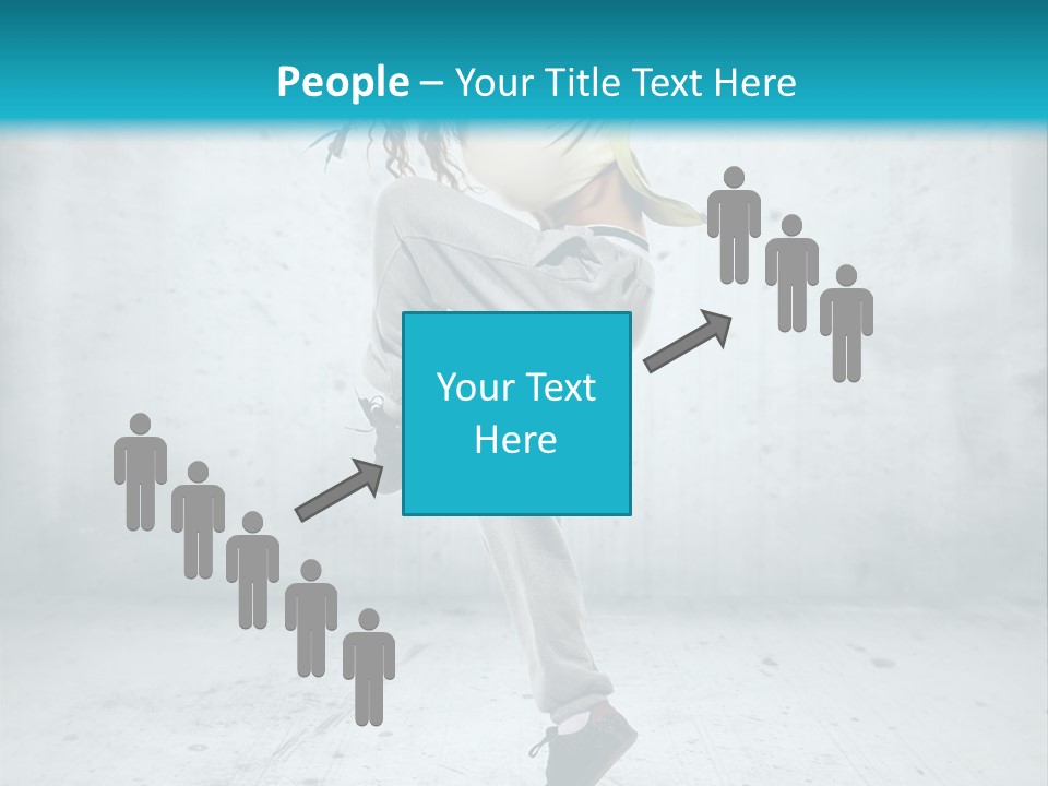 A Woman Is Doing A Dance Move In The Air PowerPoint Template