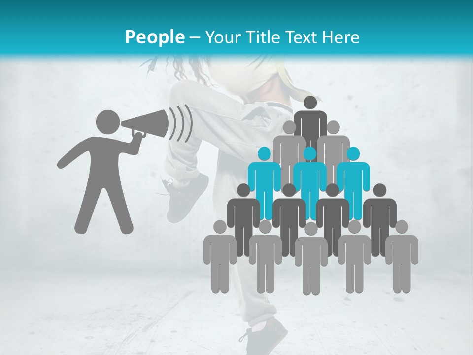 A Woman Is Doing A Dance Move In The Air PowerPoint Template