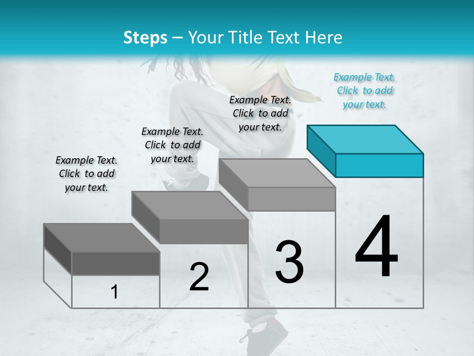 A Woman Is Doing A Dance Move In The Air PowerPoint Template