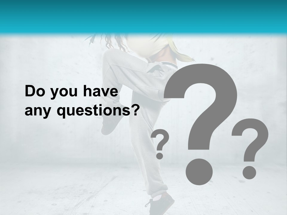 A Woman Is Doing A Dance Move In The Air PowerPoint Template