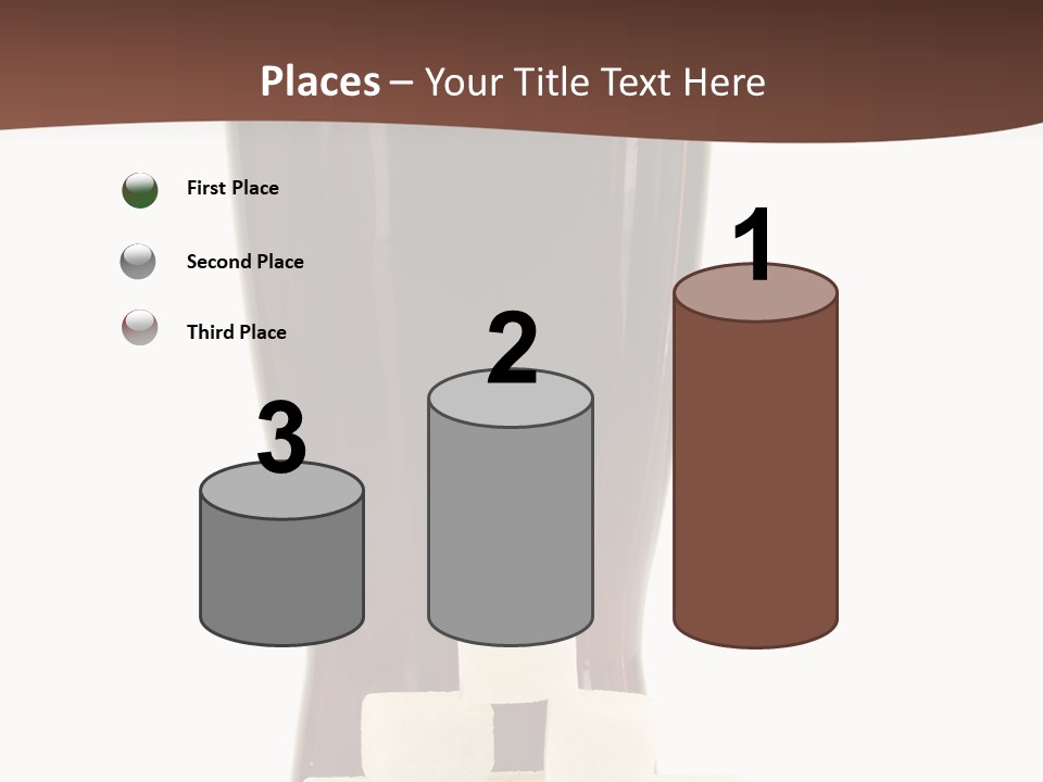 A Glass Of Beer Next To A Pile Of Ice Cubes PowerPoint Template