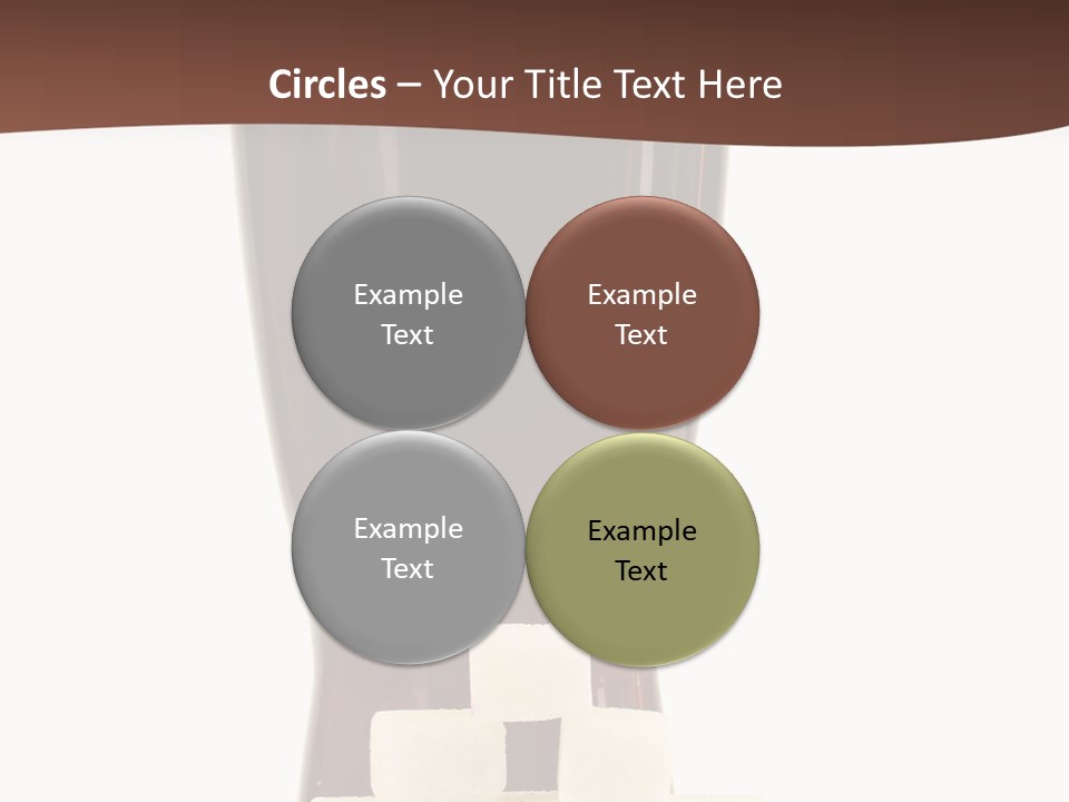 A Glass Of Beer Next To A Pile Of Ice Cubes PowerPoint Template