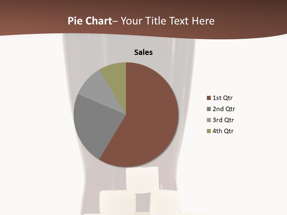 A Glass Of Beer Next To A Pile Of Ice Cubes PowerPoint Template