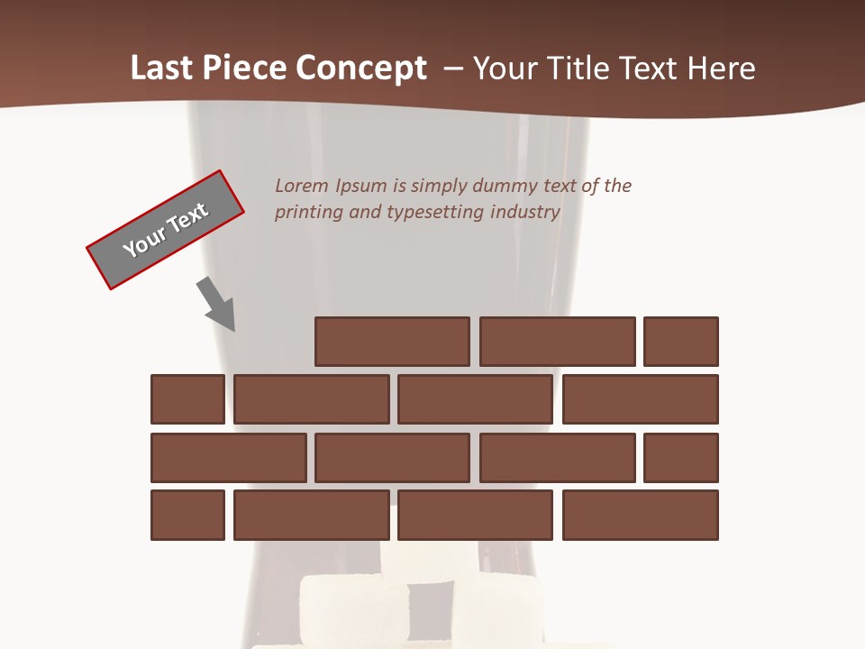 A Glass Of Beer Next To A Pile Of Ice Cubes PowerPoint Template