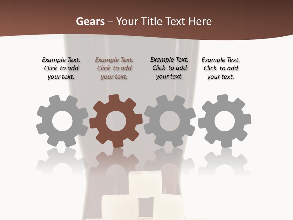 A Glass Of Beer Next To A Pile Of Ice Cubes PowerPoint Template