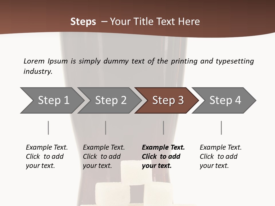A Glass Of Beer Next To A Pile Of Ice Cubes PowerPoint Template