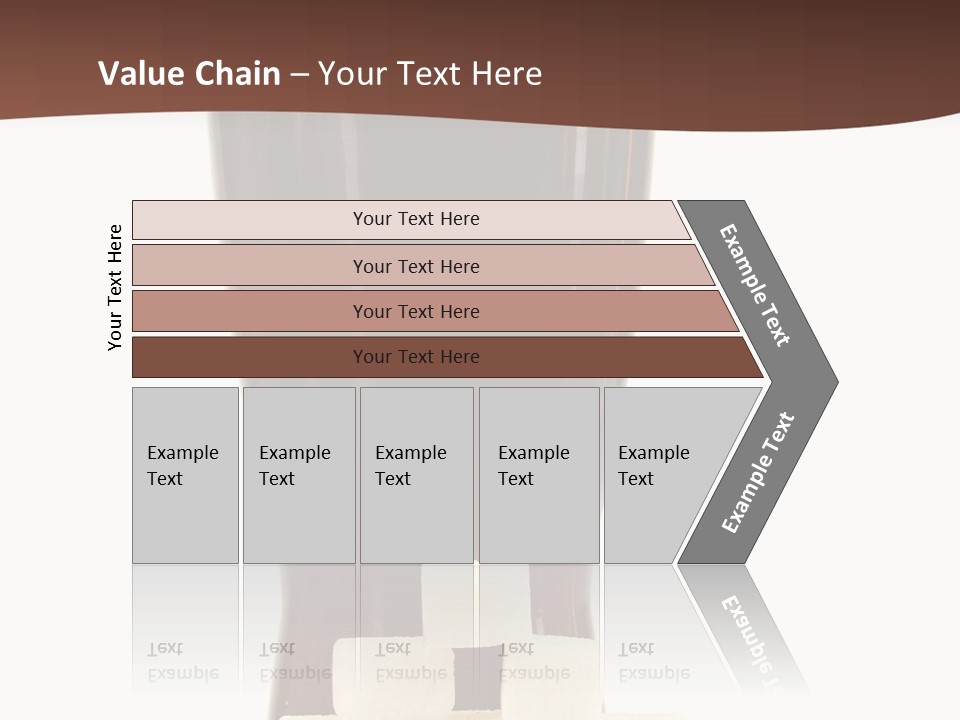 A Glass Of Beer Next To A Pile Of Ice Cubes PowerPoint Template