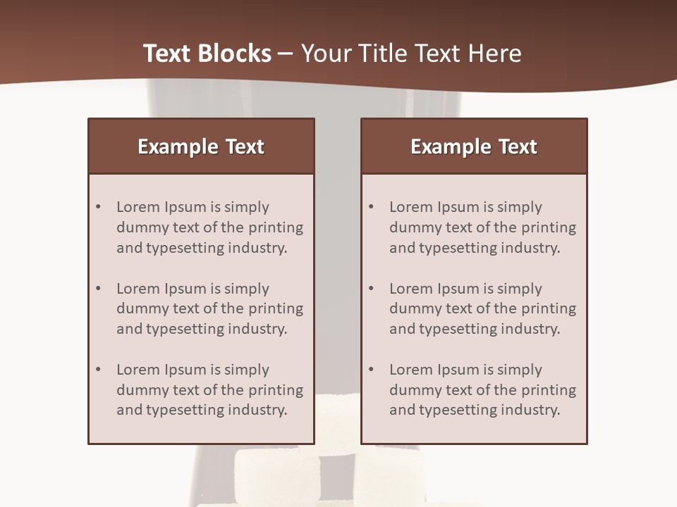 A Glass Of Beer Next To A Pile Of Ice Cubes PowerPoint Template