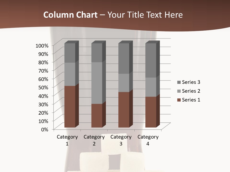 A Glass Of Beer Next To A Pile Of Ice Cubes PowerPoint Template