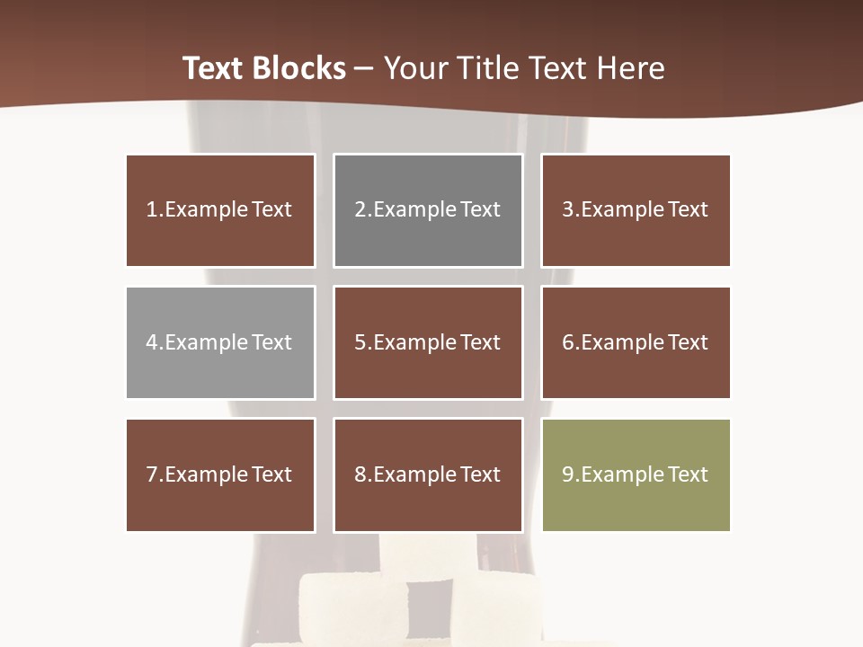 A Glass Of Beer Next To A Pile Of Ice Cubes PowerPoint Template